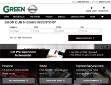Tablet Screenshot of greennissan.net